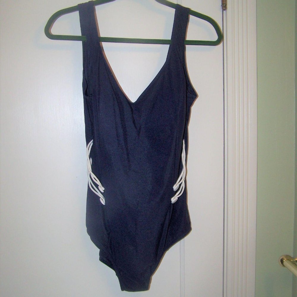 It Figures Swimsuit Plus 20W Tummy Thinner Blue